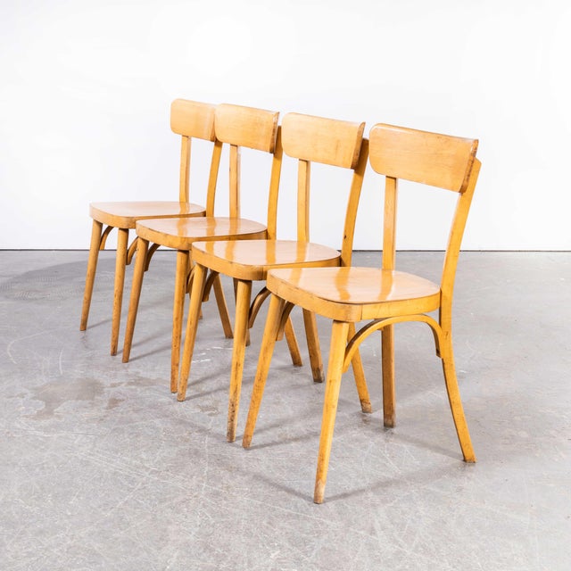 Wood French Blonde Bentwood Dining Chairs from Baumann, 1950s For Sale - Image 7 of 9