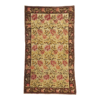 Vintage Turkish Oushak Rug, 04'00 X 07'00 For Sale