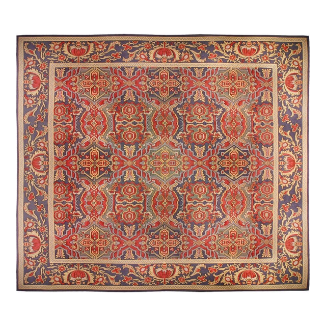 Oversized Antique French Aubusson Rug For Sale