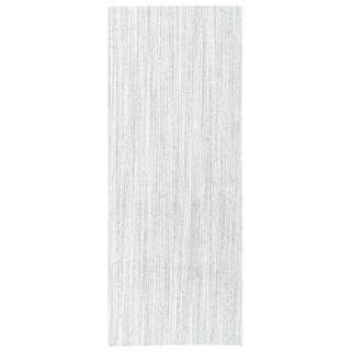 Modern Flatweave Striped Light Gray Runner "Rime" by Doris Leslie Blau For Sale