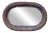 Vintage Boho Wicker Lacquered Oval Wall Hanging Mirror 2x1 For Sale