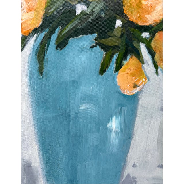 “The Blue Vase” Original Floral Still Life Painting by Linda McDonough For Sale - Image 4 of 12