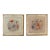 Vintage Italian Florentine Square Wall Plaques - A Pair For Sale