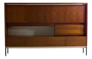 Vintage Belgian Backlit Highboard in Teak, 1960s