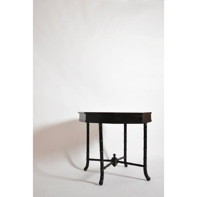 Octogonal Faux Bamboo Table, 1910s For Sale - Image 3 of 6