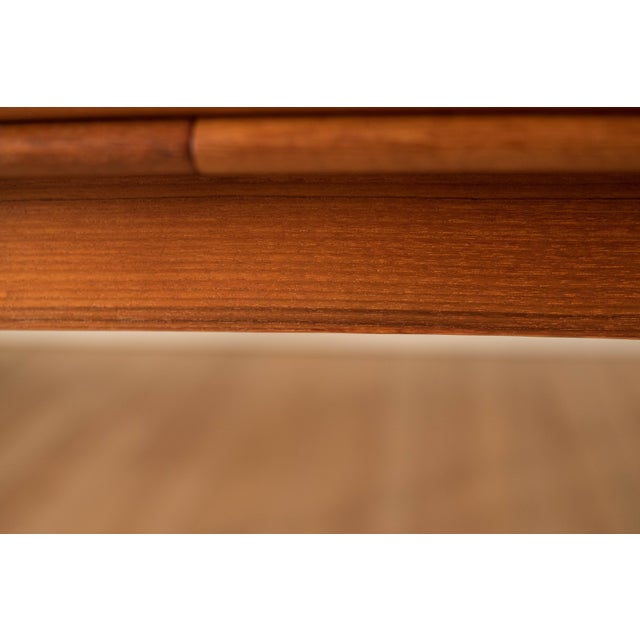 Danish Modern Teak Expandable Draw Leaf Dining Table For Sale - Image 15 of 16