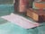 Arts and Crafts Era Antique Watercolor of Books and Pipe, Library or Desk Decor For Sale - Image 4 of 4