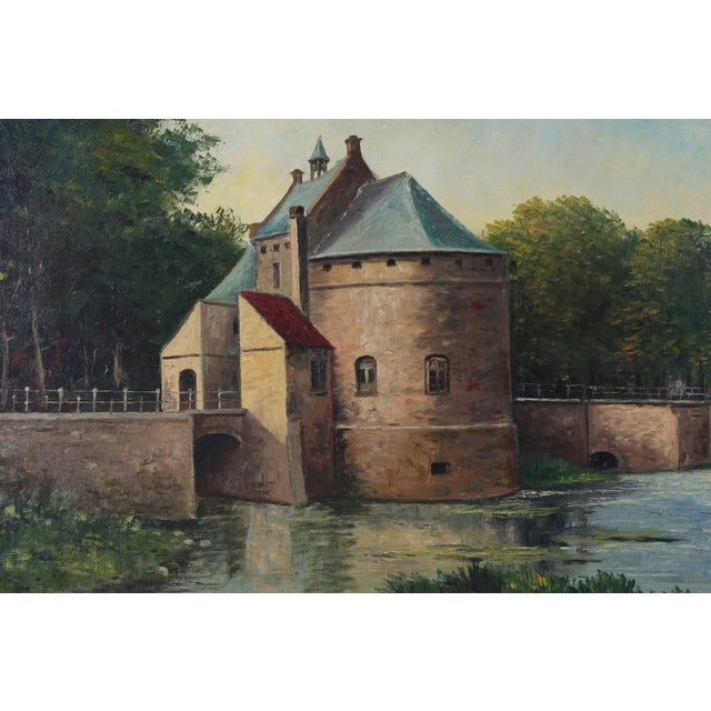 Belgium / 20th century / Painting / canvas and wood / Rustic This charming signed Belgian painting captures the tranquil...