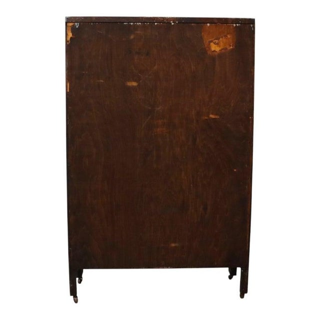 Wood Arts & Crafts Mission Style Oak 2-Door Bookcase With Original Finish C1920 For Sale - Image 7 of 8