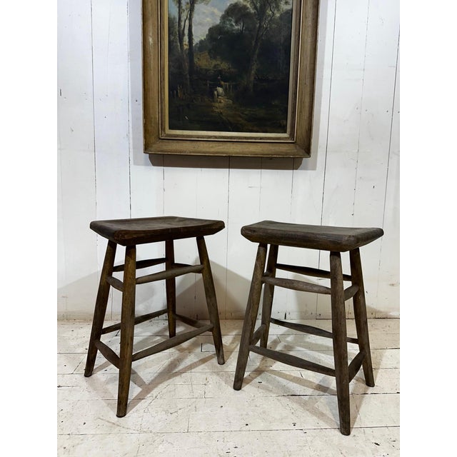 Gray Victorian Original Pitch Pine Artist Stool, 1880 For Sale - Image 8 of 15