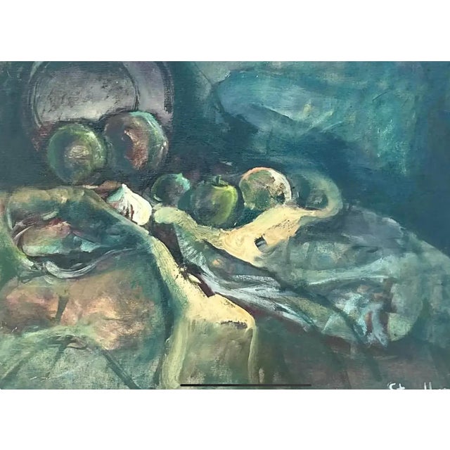 Vintage Boho Original Oil Painting Signed Stern Hagen For Sale - Image 9 of 12