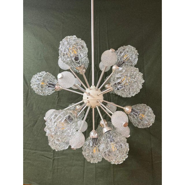 Sputnik Chandelier by Elektrofém ISZ For Sale - Image 3 of 11