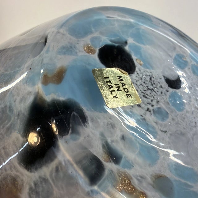 Vintage Murano Style Maestri Vetrai Vase Made in Italy Azzurra For Sale In Dallas - Image 6 of 6