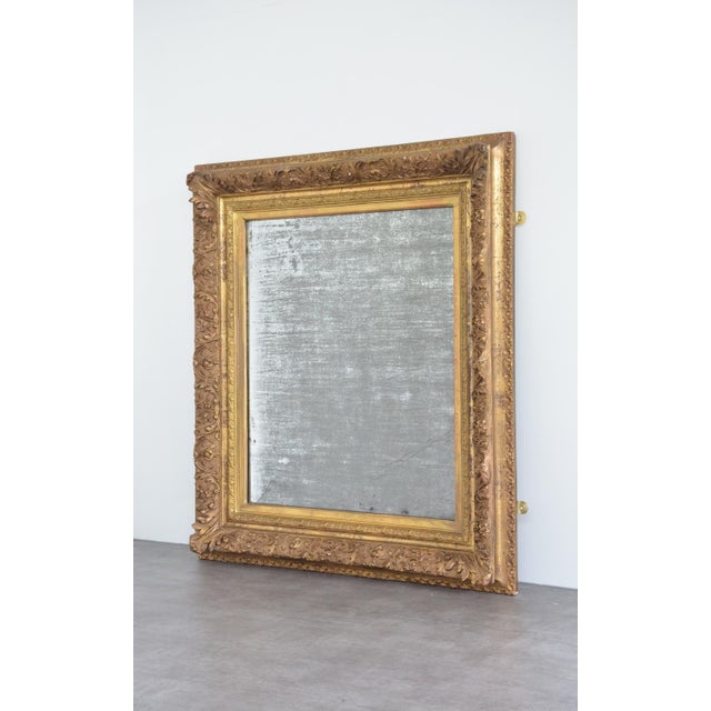 French Gilded Wall Mirror with Foxed Glass, 1870 For Sale - Image 12 of 18