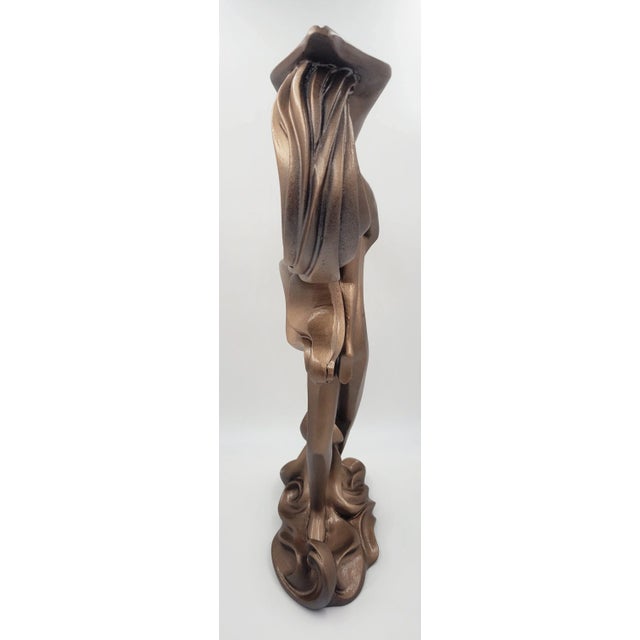 Bronze Rare Jaru California HMG 27.5" Modernist Man Lifting Woman Sculpture 1985 For Sale - Image 8 of 14
