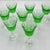 Vintage Emerald Green Cut Crystal Wine Glasses from Cristalería San Carlos, Argentina, 1950s, Set of 8 For Sale - Image 11 of 18