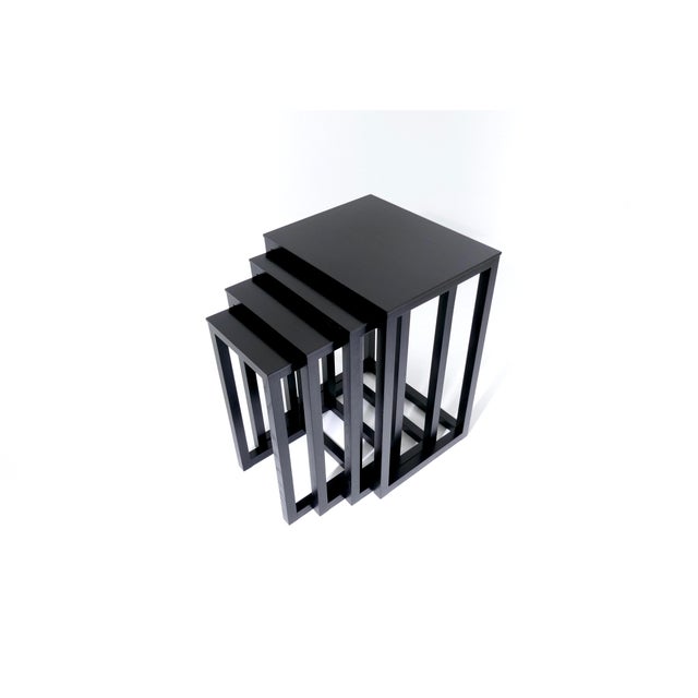Vintage Nesting Table Set by Josef Hoffmann from Wittmann, 1970s, Set of 4 For Sale - Image 6 of 18
