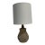 Oneach Retro Table Lamp - White Wash Wood Look With White Fabric Drum Shade For Sale