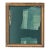 “Cabin Fern" Green Abstract Art in Antique Frame, Transitional Living Room Art by JTS For Sale