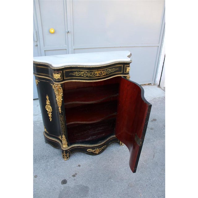 Napoleon III Black and Gilt Boulle Cabinet, 1860s For Sale - Image 15 of 18