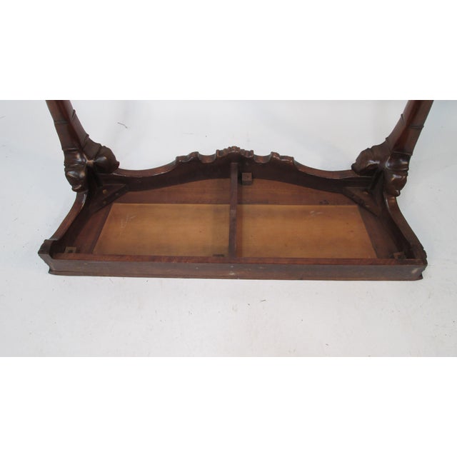 1940s Solid Mahogany and Rosewood Half Console Table For Sale - Image 12 of 13