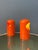 Vintage Orange Table Lamps in the style of Selene Lightolier, Set of 2 For Sale - Image 11 of 11