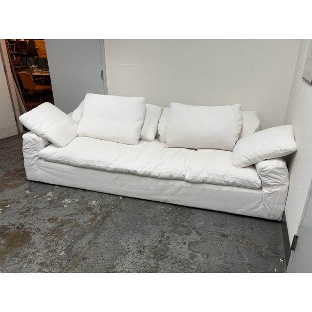 White Timothy Oulton for Restoration Hardware Cloud Slipcover Sofa For Sale - Image 8 of 12