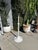 Vintage White Wicker Floor Lamp With Dome Shade For Sale - Image 14 of 14