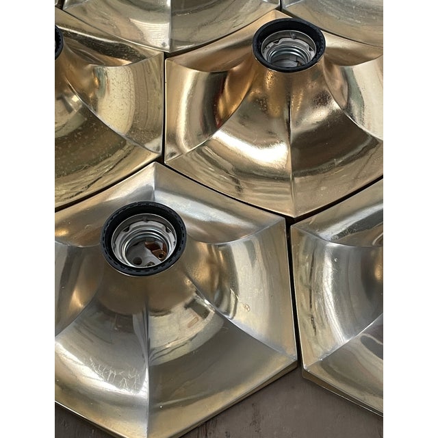 Gold Cloe Mod. 508 Wall Lights from Fosnova, 1970s, Set of 16 For Sale - Image 8 of 8