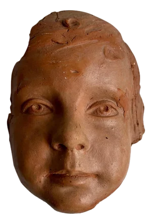 Wall Sculpture of Childs Face by Artist Eugene Canneel, Belgium