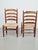 Set of Brutalist Wood and Wicker Chairs in the style of Charlotte Perriand, 1960s, Set of 2 For Sale - Image 3 of 16