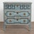 Gustavian (Swedish) 19th Century Swedish Gustavian Blue Chest of Three Drawers With Greek Key Design For Sale - Image 3 of 14