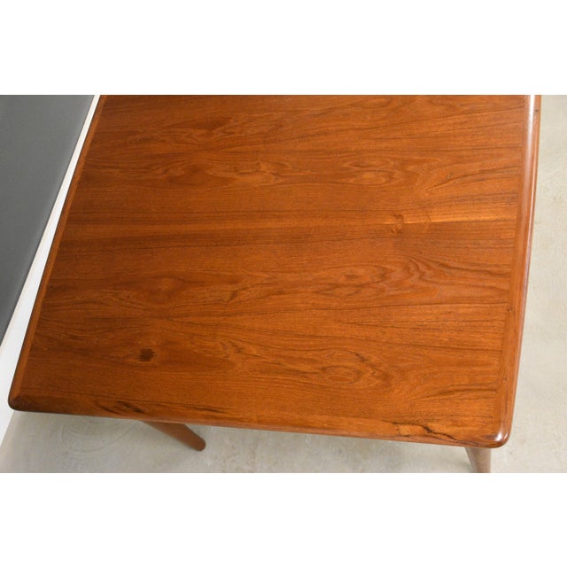 Mid 20th Century Danish Modern Teak Butterfly Leaf Dining Table For Sale - Image 12 of 13