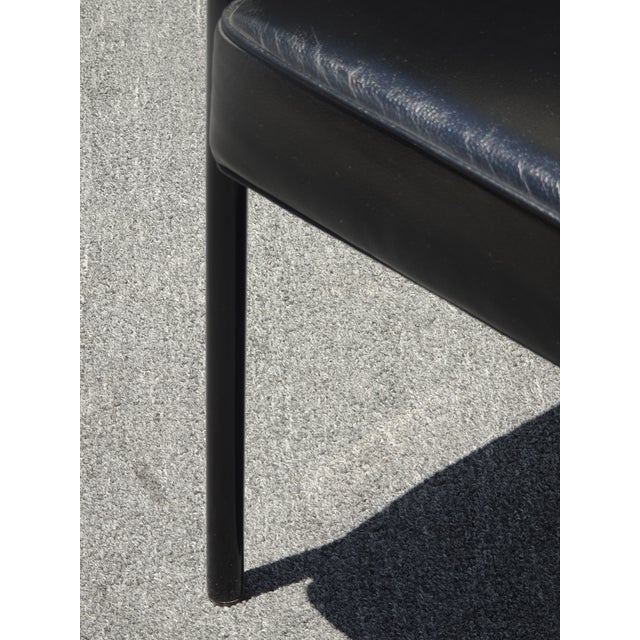 Vintage Costes Black Leather Seat Arm Chair ~ Club Chair by Philippe Starck For Sale - Image 12 of 13