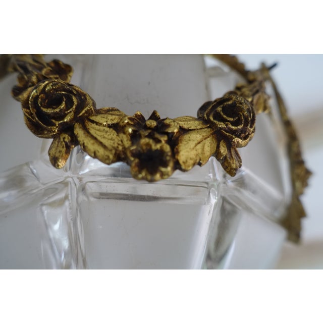 Gilt Bronze and Glass Pendant Light, 1930s For Sale - Image 6 of 7