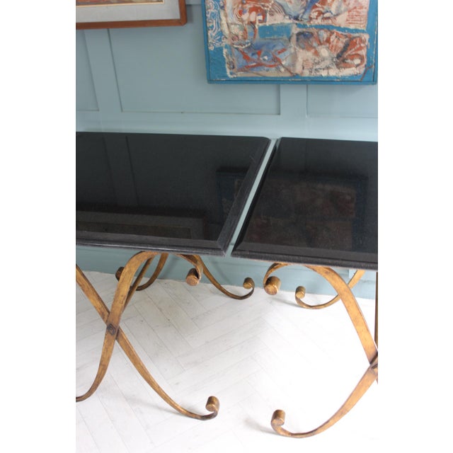 Granite Gilt and Metal Side Tables by John Richard, 1982, Set of 2 For Sale - Image 16 of 18