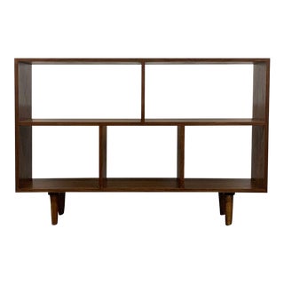 Handcrafted Walnut Bookcase For Sale