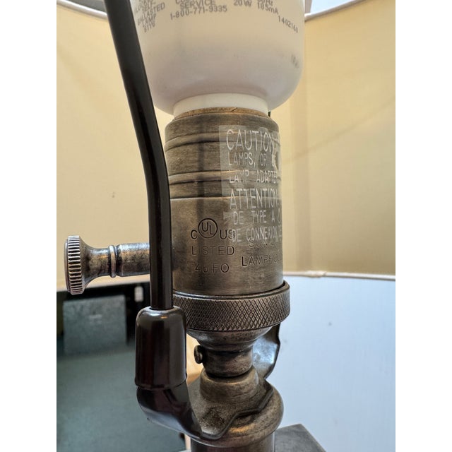 Restoration Hardware Bronze Column Table Lamps, Pair For Sale In San Francisco - Image 6 of 15