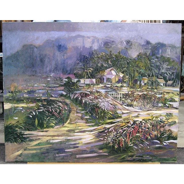 "Upcountry Maui" Unframed Original Oil on Canvas. Hand signed by the artist, bottom right corner. Canvas Size: 48" x 60"....