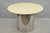 Vintage Mid Century Modern Round Travertine Chrome Steel Pedestal Dining Table For Sale - Image 18 of 18