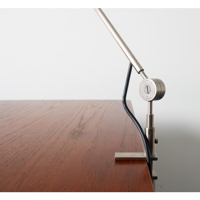 Clamp Table Lamp 255 by Tito Agnoli for O-Luce, 1950s, in Good conditions. Designed 1950 to 1959 I have official proof of...