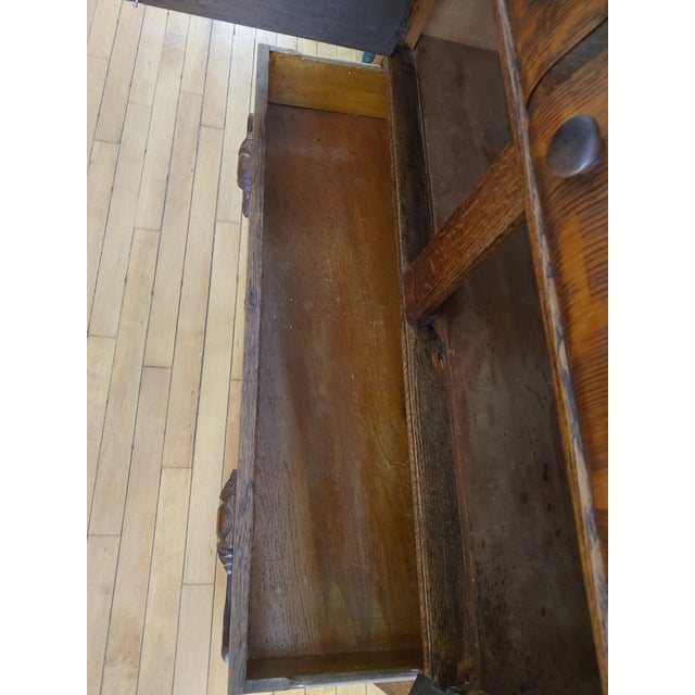 Brown Early 20th Century Diminutive Quarter Sawn Oak Buffet Sideboard For Sale - Image 8 of 12