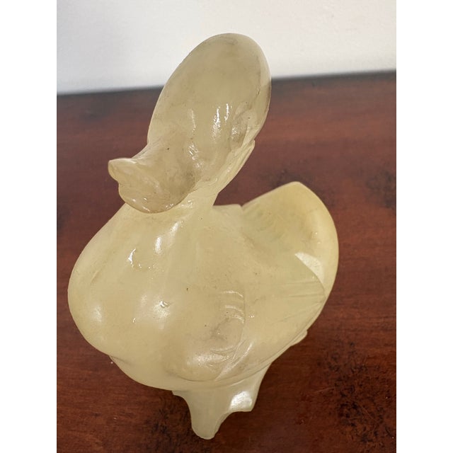 Late 20th Century Vintage Genuine Alabaster Duck Figurine Made in Italy 4”h X 3”w For Sale - Image 5 of 9