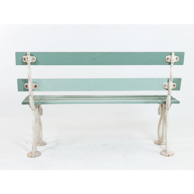Wood Iron Serpent and Twig Garden Bench, English Mid 20th C. For Sale - Image 7 of 16