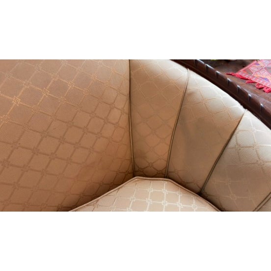 Vintage Art Deco Barrel-Back Sofa & Matching Chair Set – Professionally Restored For Sale - Image 14 of 18