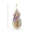 Mid 20th Century Mid Century 14k Two Tone Grey Based Opal and Diamond Pendant For Sale - Image 5 of 6