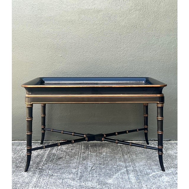 Vintage Chinoiserie Tray Coffee Table For Sale - Image 4 of 12