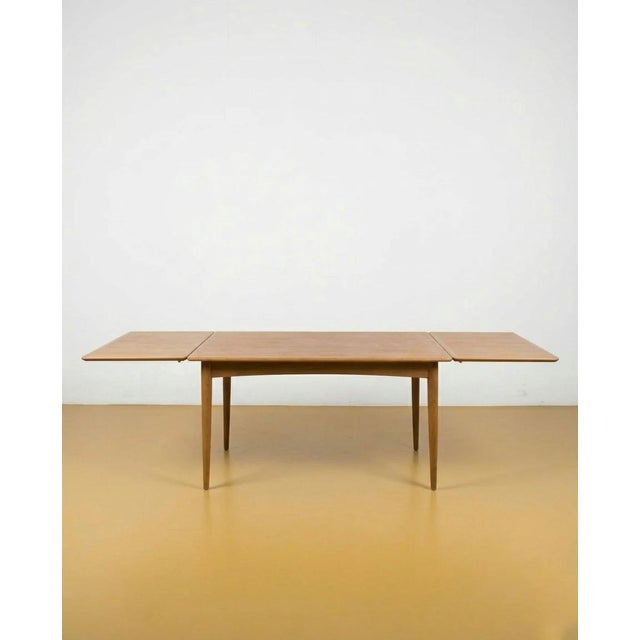1960s Vintage Danish Oak Rectangular Table with Extensions, 1960s For Sale - Image 5 of 5