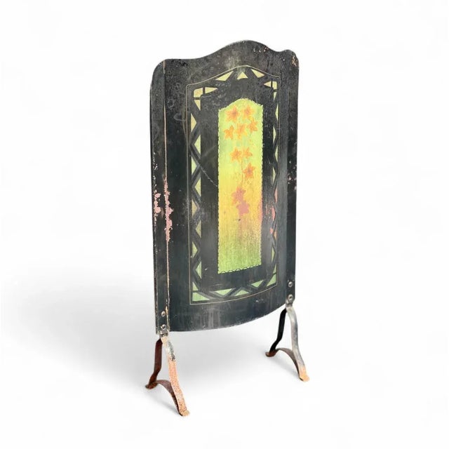 Art Deco Fire Screen in Painted Metal, Early 20th Century For Sale - Image 10 of 10