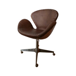 Restoration Hardware Devon Spitfire Leather Chair For Sale
